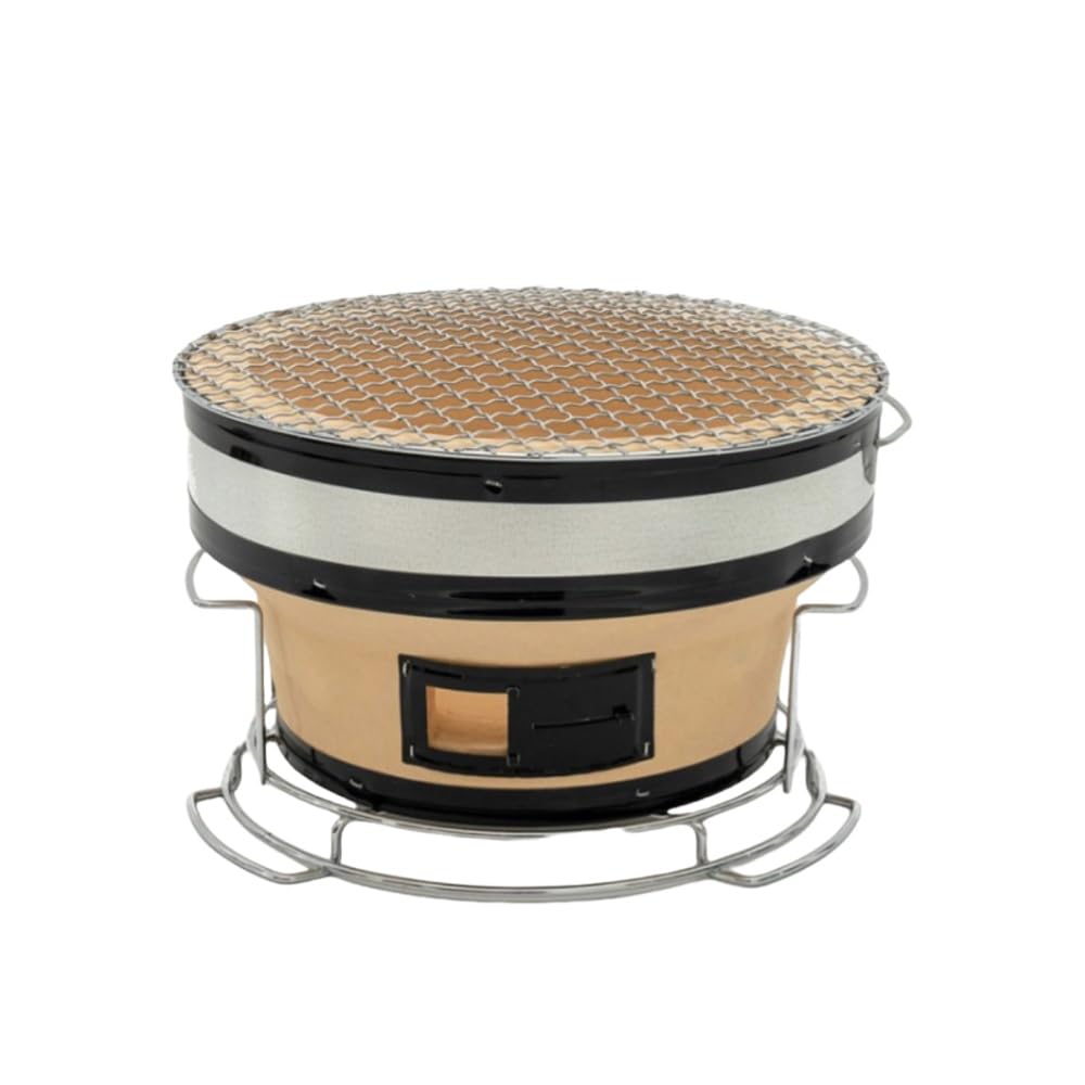 【新品】 七輪　セット Amazon | Vollebo 珪藻土丸型七輪 セラミック火鉢 炭火焼きコンロ 室内